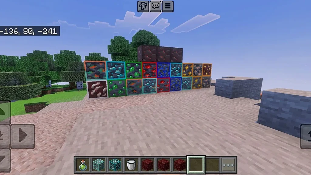 Шейдеры Spot That Ore | Glowing Ore Minecraft BE
