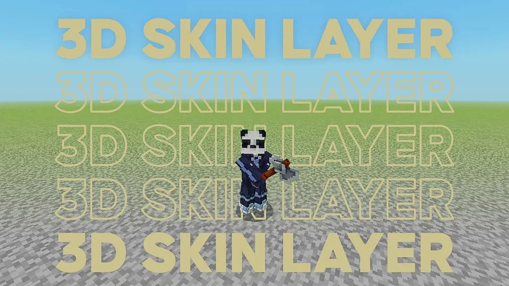 Шейдеры PandaMine's 3D Skin Layer - A&S Compatible (Vanilla + Actions & Stuff Support) | SkinLayer 3D A&S Minecraft BE
