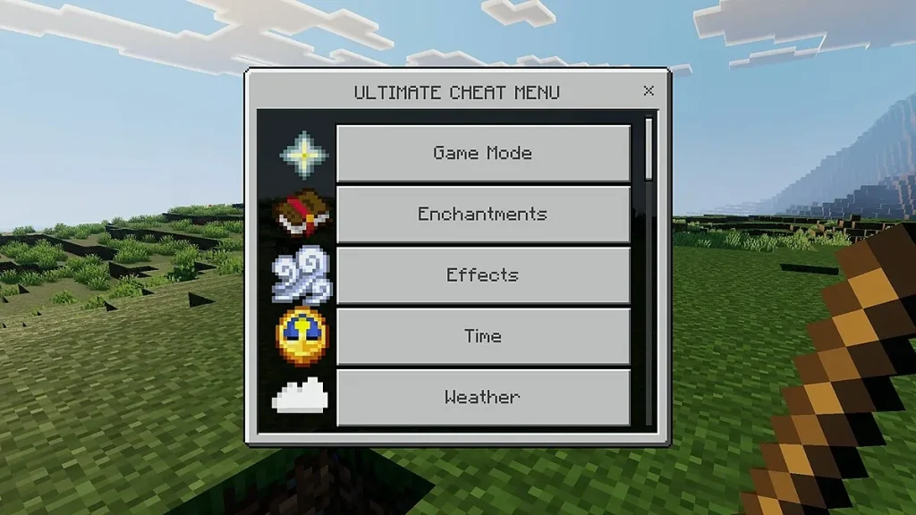 Мод Ultimate Cheat Menu - Achievement Friendly Minecraft BE