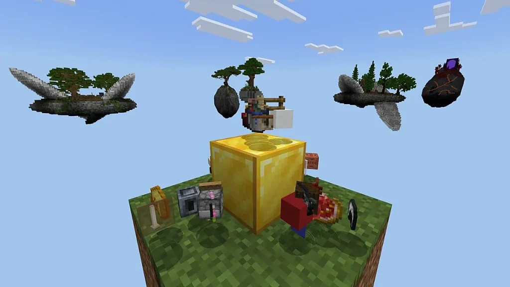 Карта One Block Sky Challenge Minecraft PE