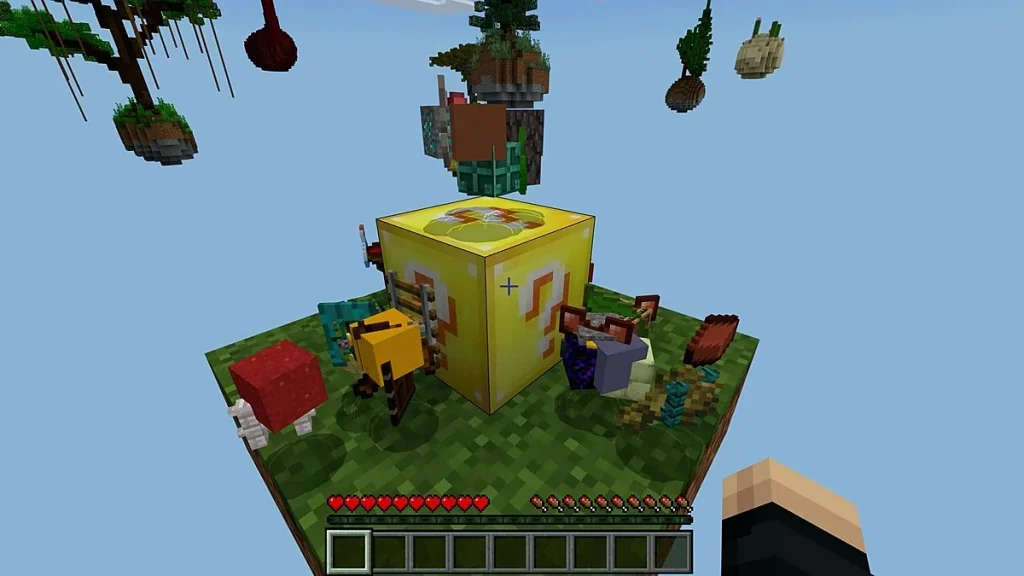 Карта One Block Lucky Block Minecraft PE