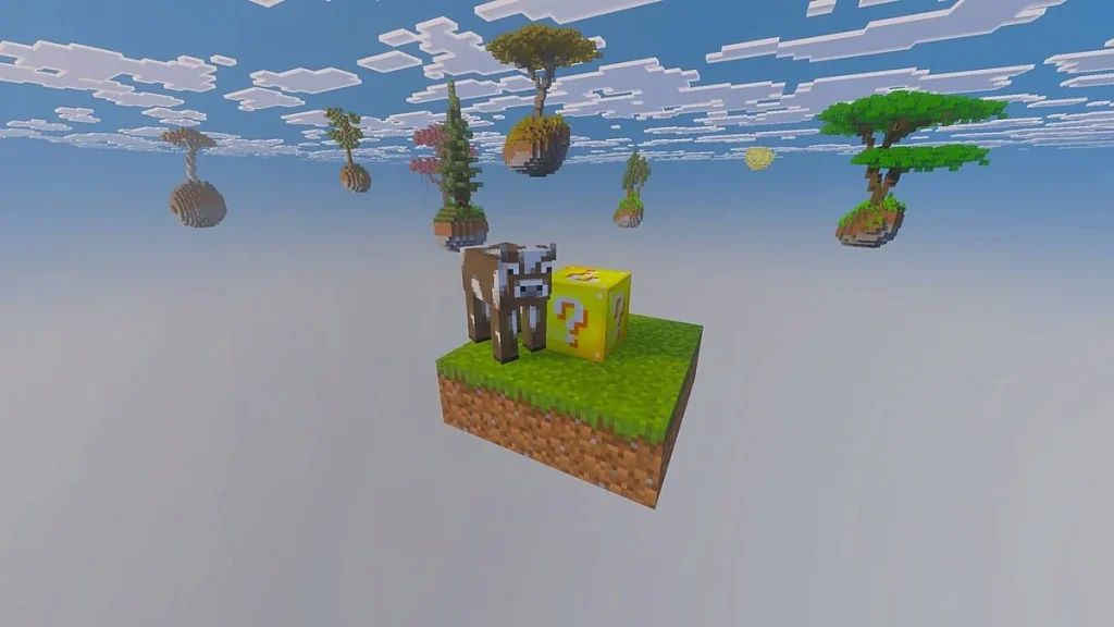 Карта One Block Lucky Block Minecraft PE