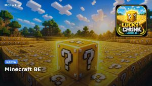 Карта SUPER FLAT LUCKY CHUNK WORLD Minecraft PE