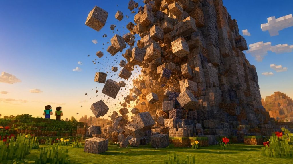 Мод Физика блоков Minecraft BE