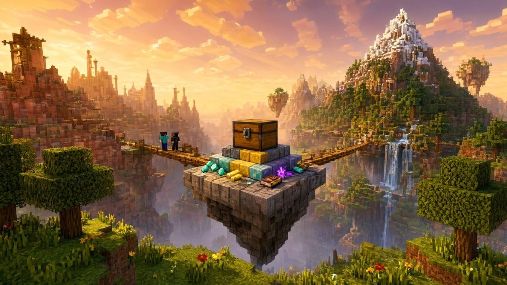 Карта Один сундук: хаос в кубе Minecraft PE