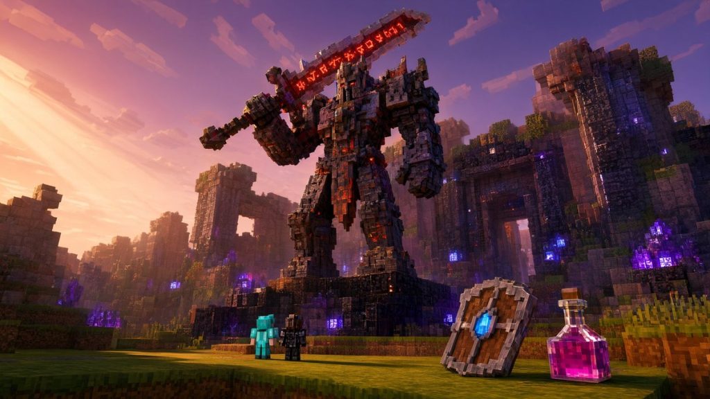 Мод Катаклизм: боссы, оружие и подземелья Minecraft BE