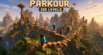 Карта Паркур на 150 уровней Minecraft PE