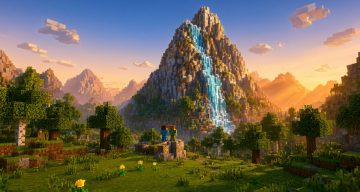 Шейдеры Панорама «Погоня за небесами» Minecraft BE
