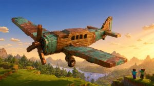Мод Самолёты из дерева и меди Minecraft BE