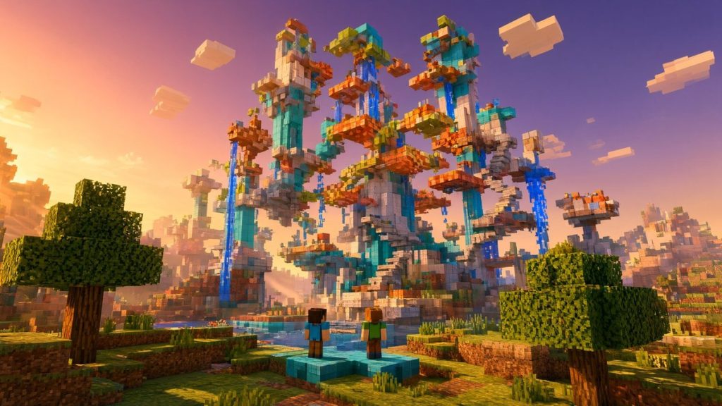 Карта Паркур-куб Minecraft PE
