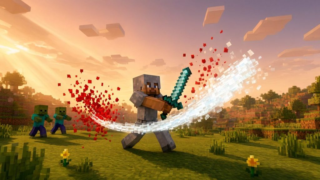 Мод Бой Java: разящий клинок и кровь Minecraft BE