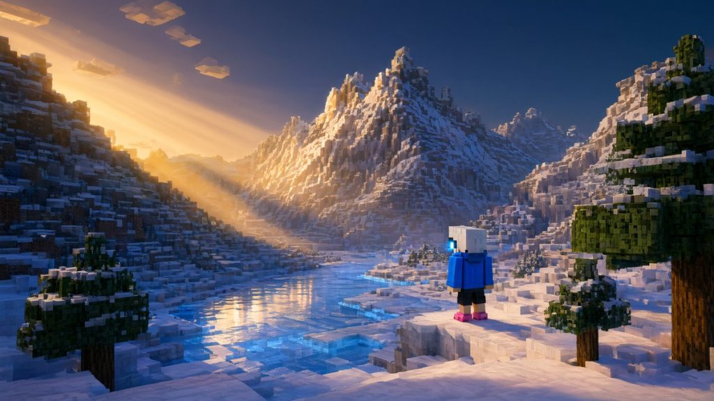 Шейдеры Визуальный стиль Sans Minecraft BE