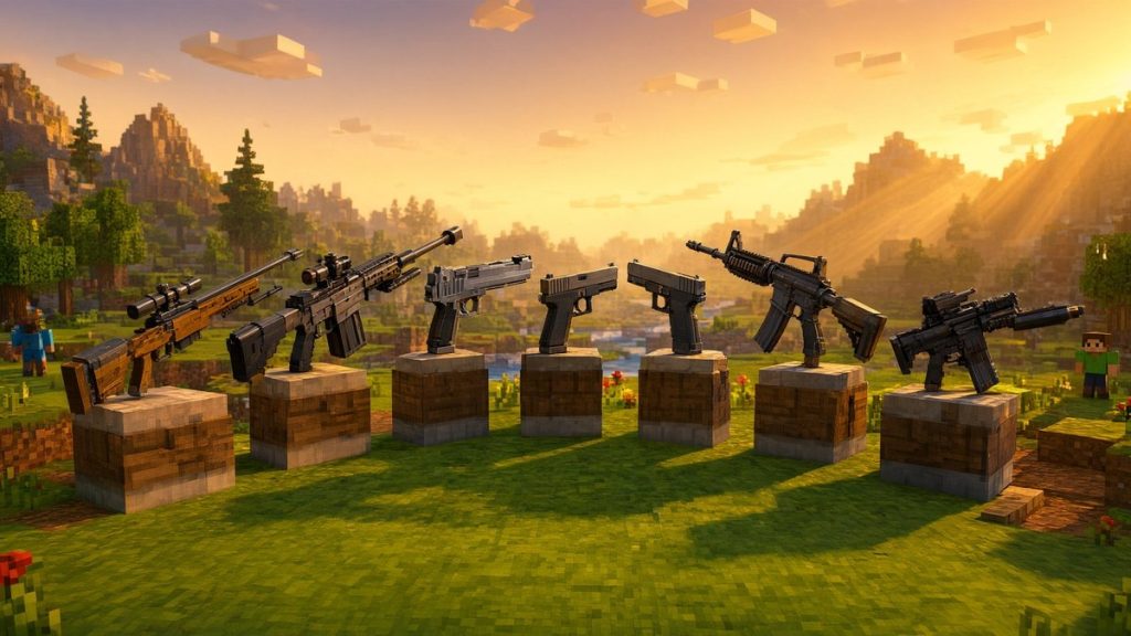 Мод Оружие Free Fire Minecraft BE