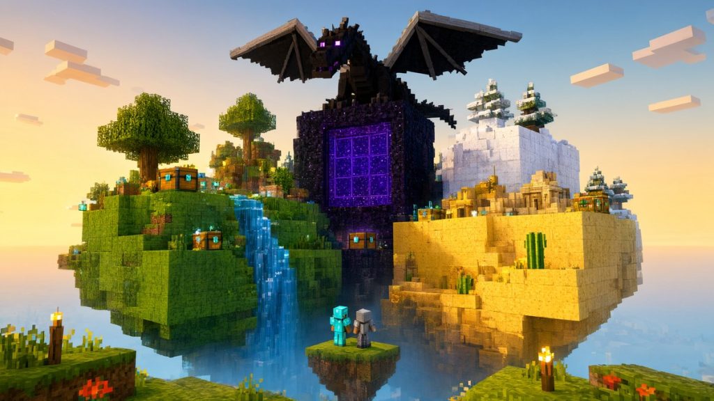 Карта Небесные кубы Minecraft PE