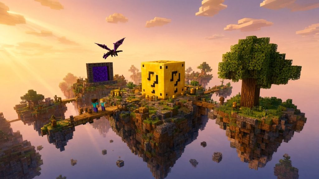 Карта Небесный мир удачи Minecraft PE