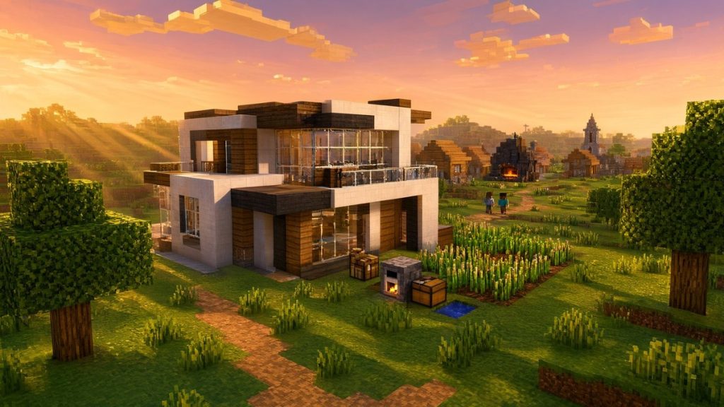 Карта Современный дом для выживания 16 Minecraft PE