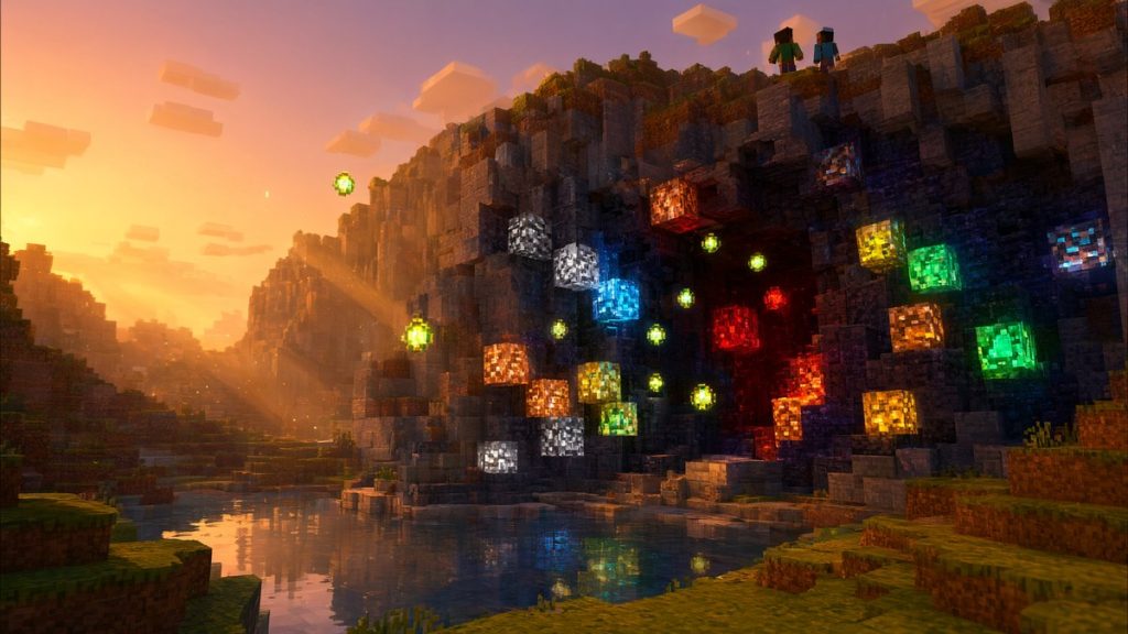 Шейдеры Светящиеся руды XPO Minecraft BE