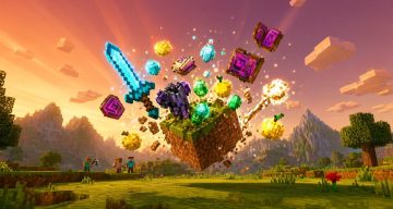 Мод Земля с мощными предметами Minecraft BE