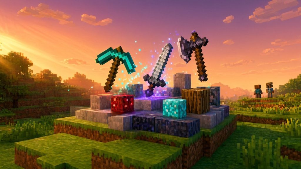 Текстуры Анимированные инструменты Minecraft BE