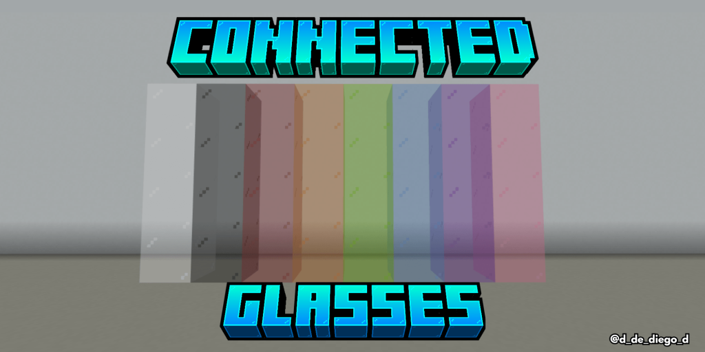 Текстуры соединённого стекла Minecraft BE