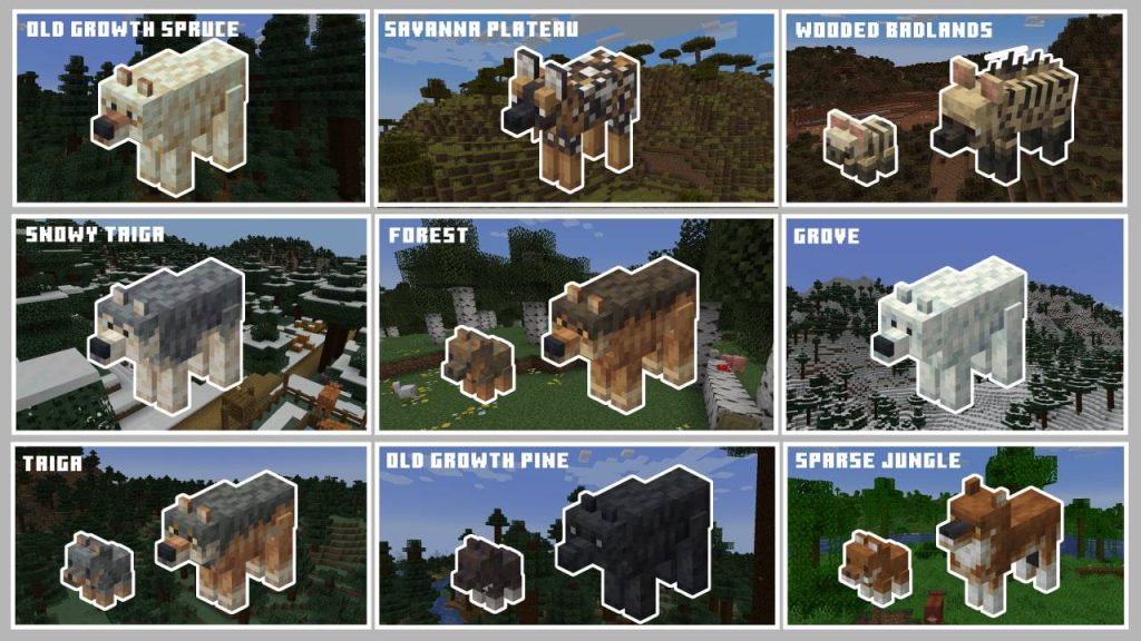 Текстуры волков Acidul Minecraft BE