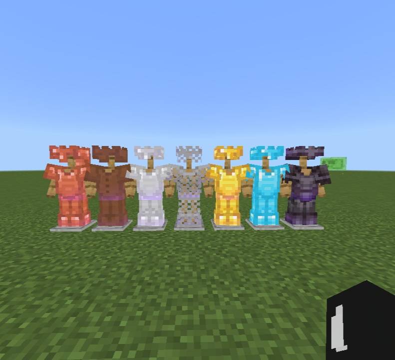 Текстуры брони и короны Aqua Minecraft BE