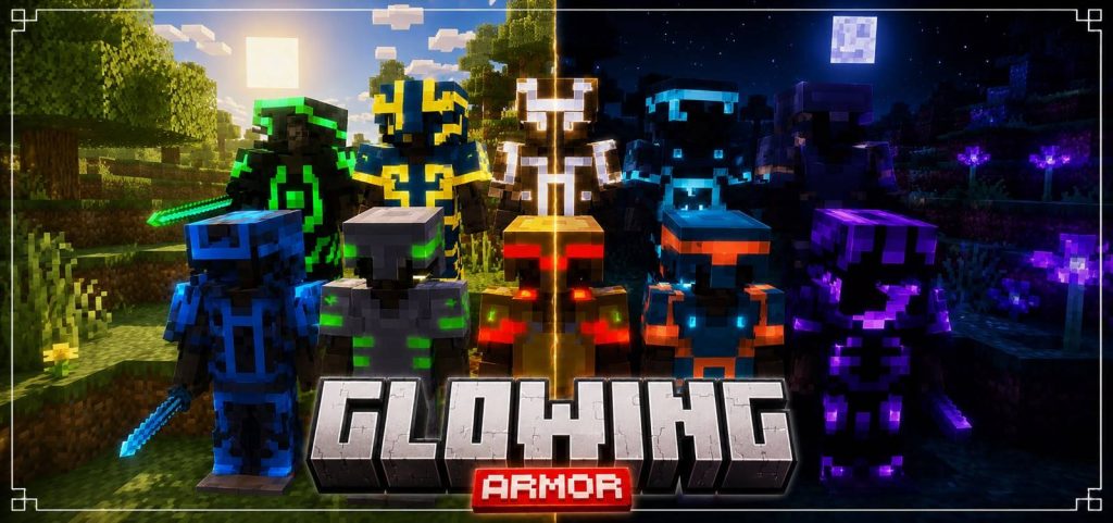 Текстуры светящейся брони Minecraft BE