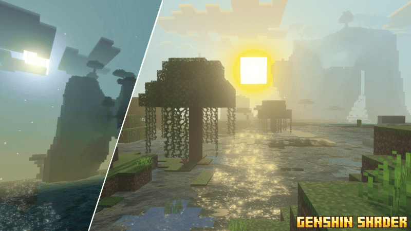 Текстуры шейдера Genshin Zephyr Minecraft BE
