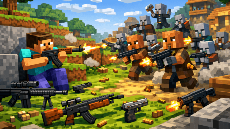 Мод Оружие Free Fire Minecraft BE