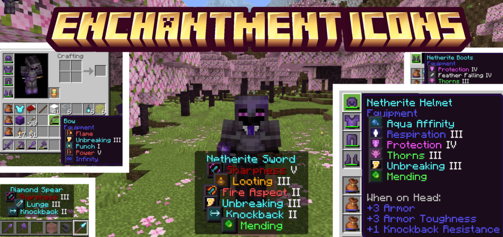 Текстуры Enchantment Icons Minecraft BE