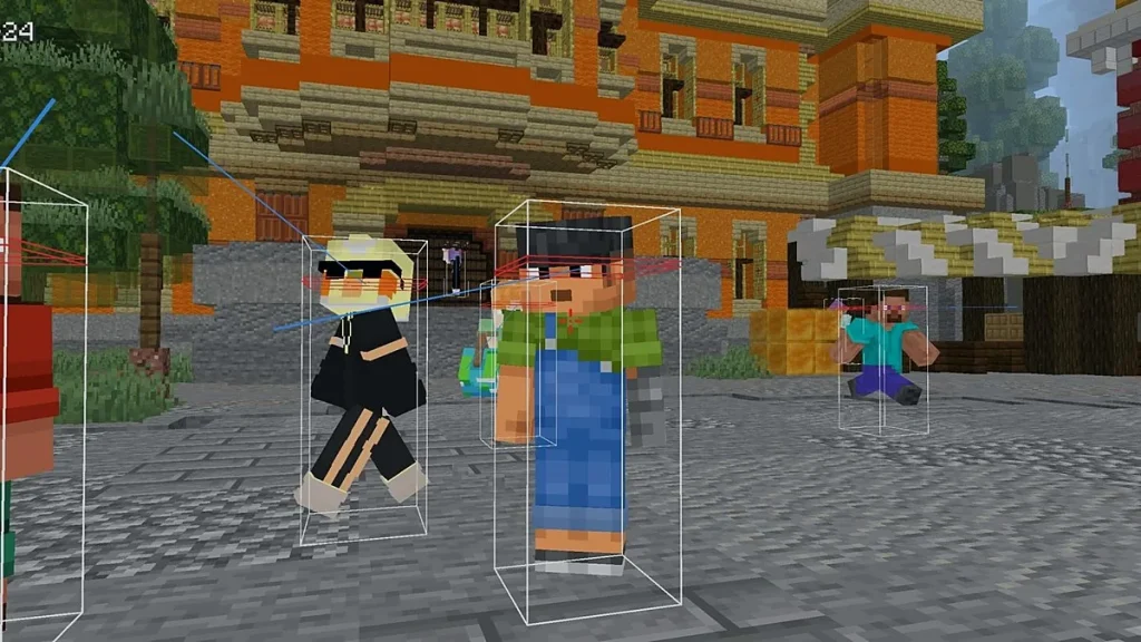 Текстуры Java hitbox Minecraft BE