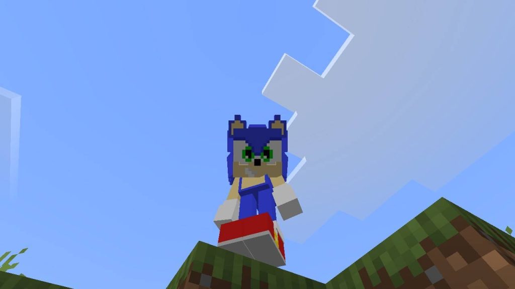 Текстуры объёмного скина Sonic Minecraft BE