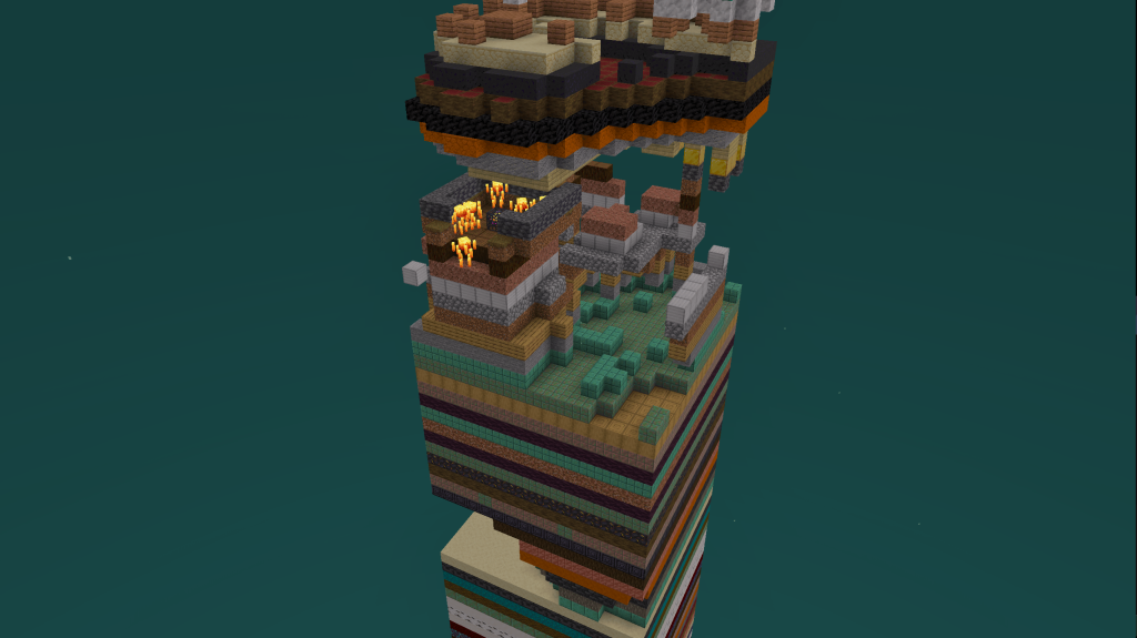 Карта Один чанк: случайные слои Minecraft PE