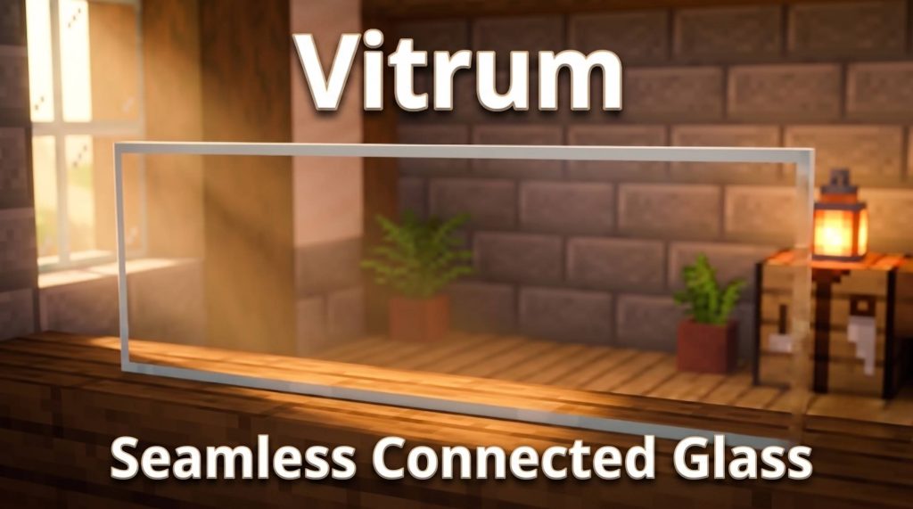 Мод Vitrum: бесшовное стекло Minecraft BE