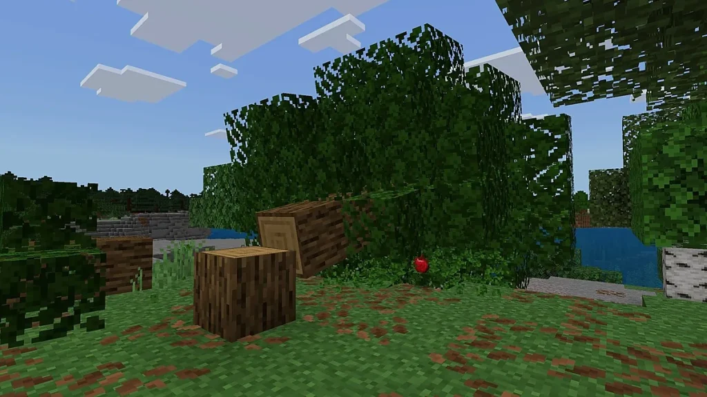 Мод Tree Physics Minecraft BE