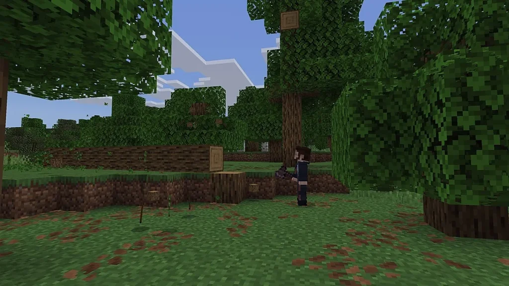 Мод Tree Physics Minecraft BE