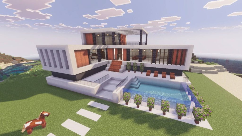 Карта Современный дом для выживания 16 Minecraft PE